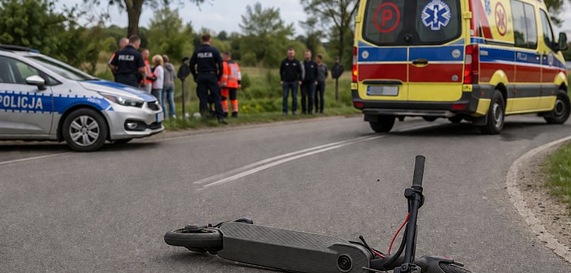 13-latek spadł z hulajnogi. Ma poważne obrażenia głowy