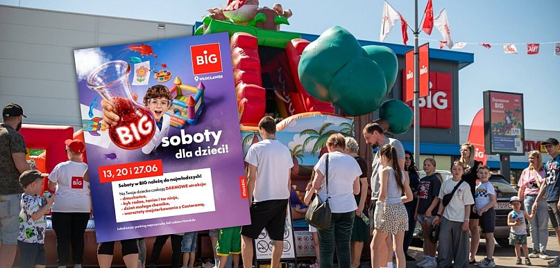 Nadchodzi rodzinna sobota w BIG Włocławek. Czas na majsterkowanie i dmuchańce