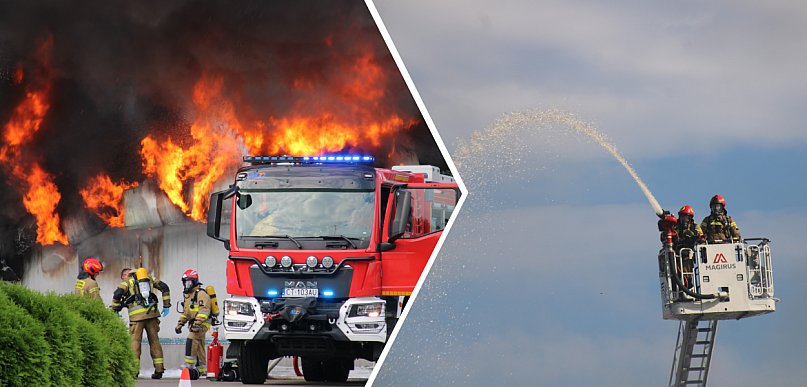 Pożar magazynu z chemikaliami przy Barskiej. Zobacz zdjęcia z akcji