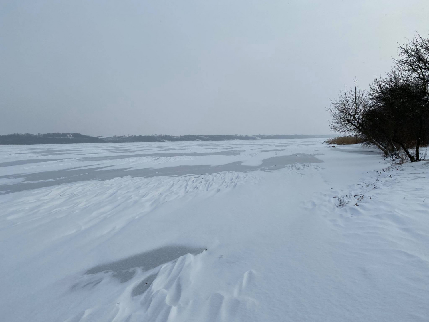 Wisła przed tamą we Włocławku. Fot. N. Seklecka. 