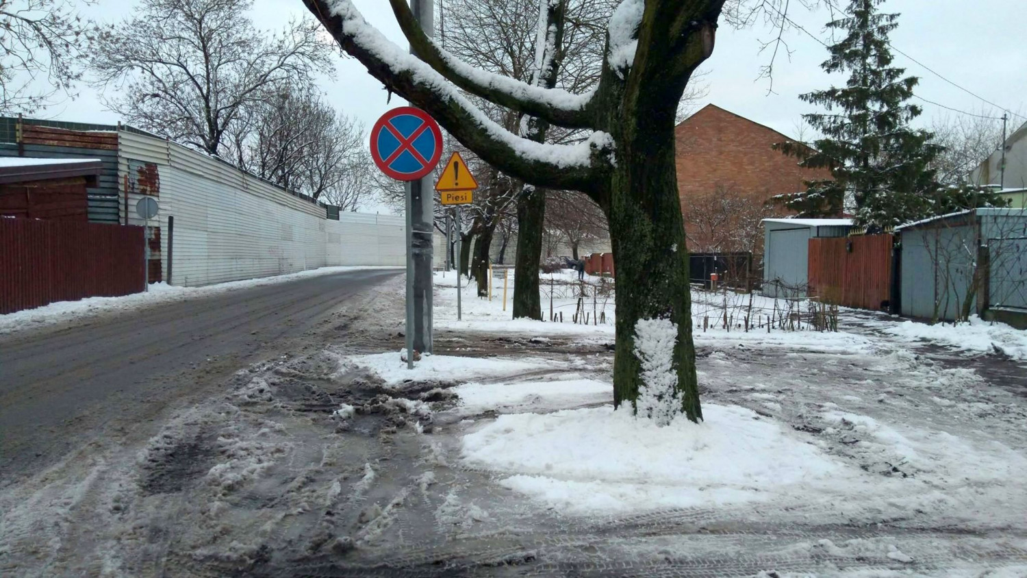 Na Dojazdowej nie ma chodnika. Kierowcy muszą tu szczególnie uważać na pieszych. Fot. DDWloclawek.pl
