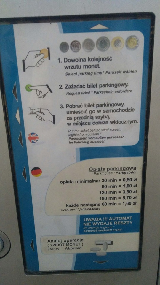 Aktualne stawki za parkowanie. Fot. DDWloclawek.pl