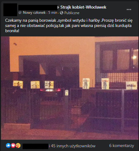 Screen z Facebooka. 