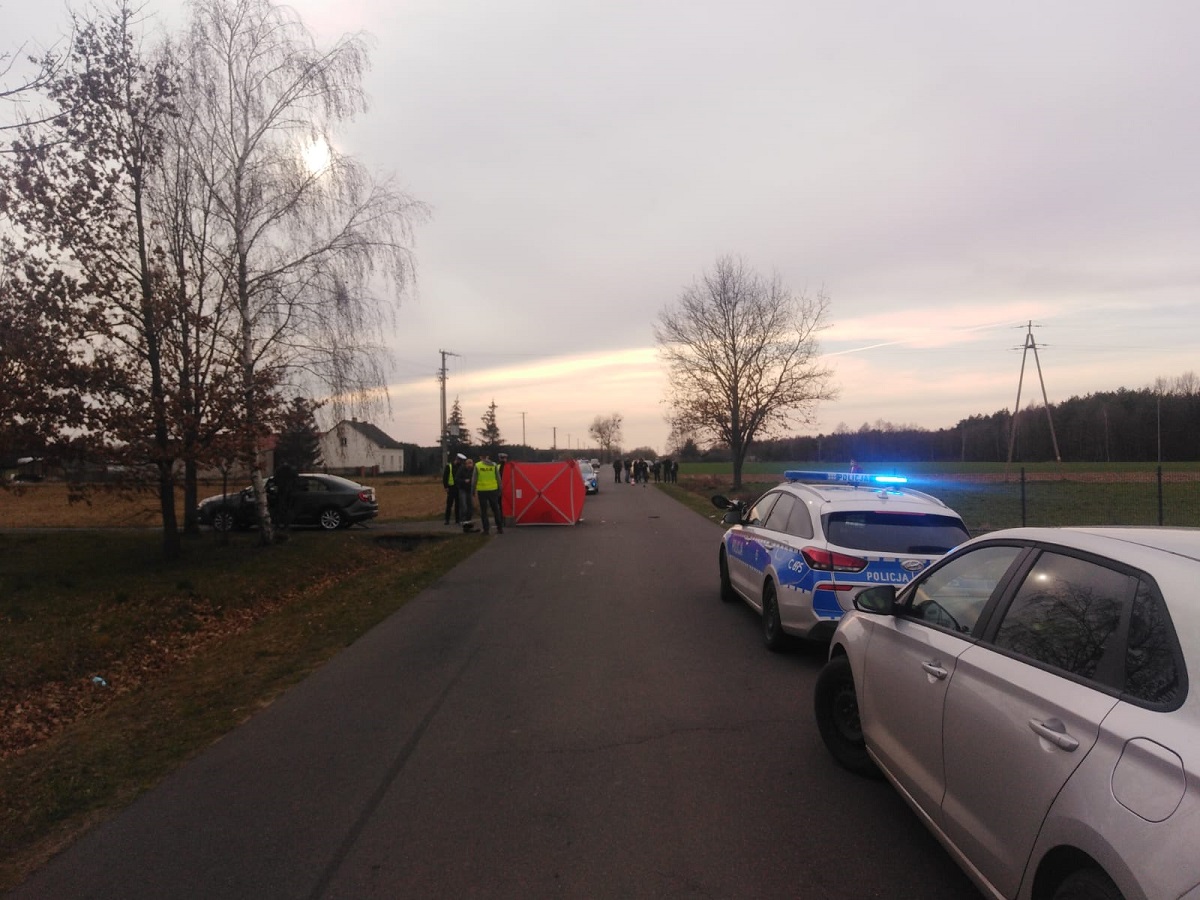 45-letni motocyklista z powiatu rypińskiego nie miał szans na przeżycie. Fot. KPP Rypin
