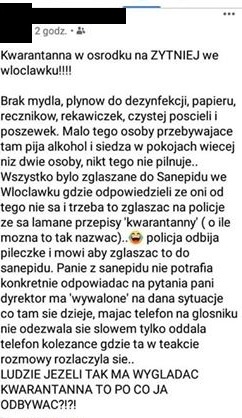 Informacje przesyłane do ddwloclawek.pl na temat sytuacji w budynku przy Żytniej. 