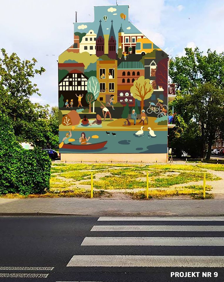Zwycięski projekt muralu. Mat. UM Włocławek