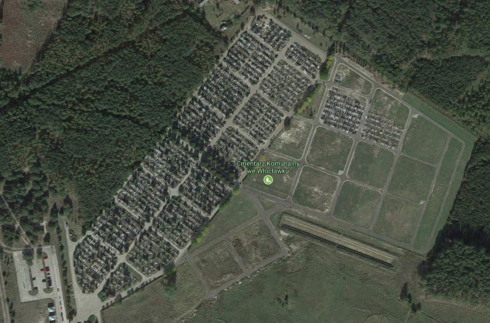 Cmentarz w Pińczacie. Źródło: Google Maps